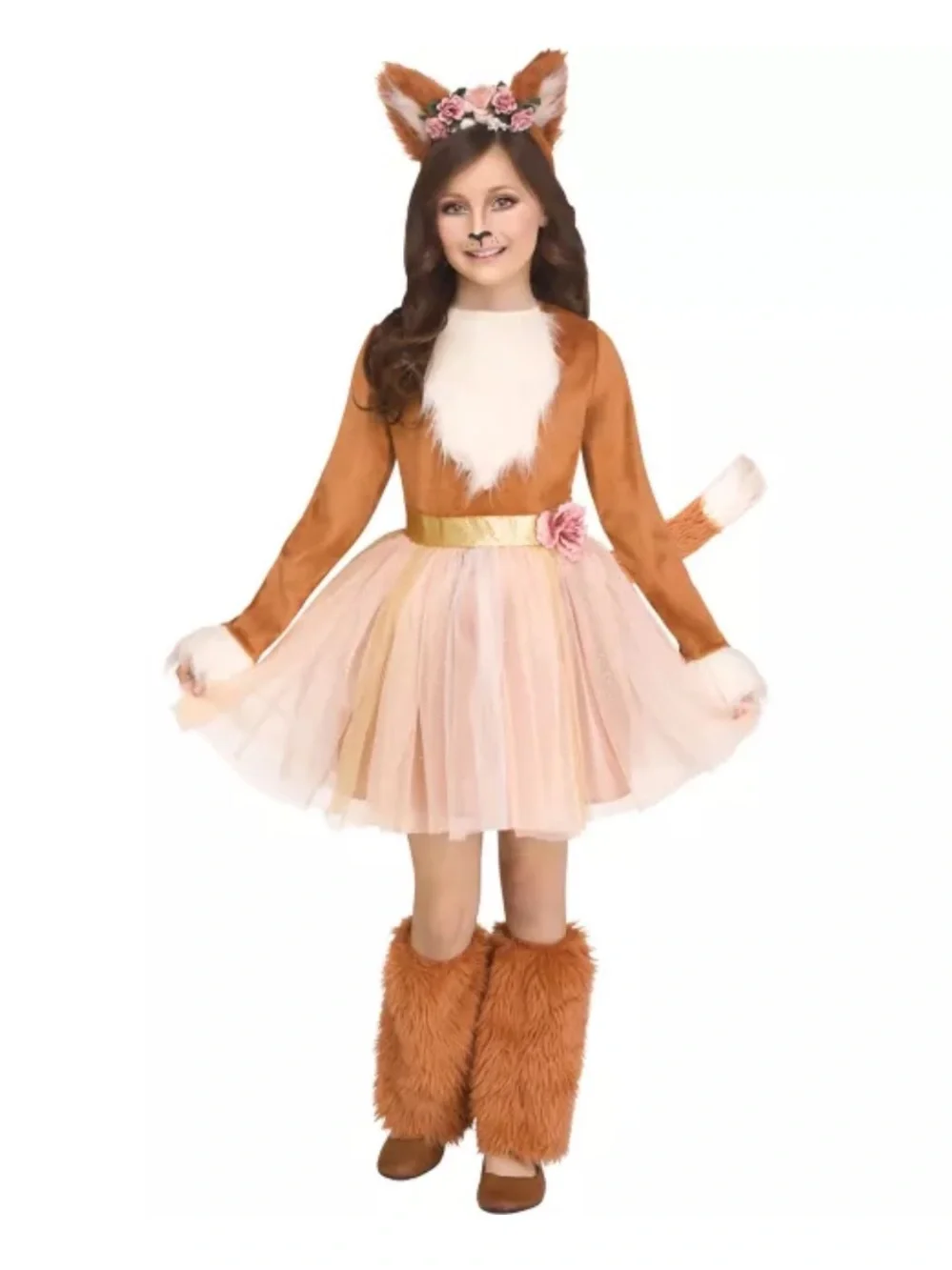 Girls Glimmer Fox Halloween Costume Size XL